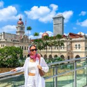 Woman visiting Sultan Abdul Samad Building in Kuala Lumpur, Malaysia